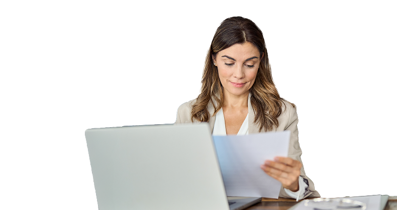 woman on computer
