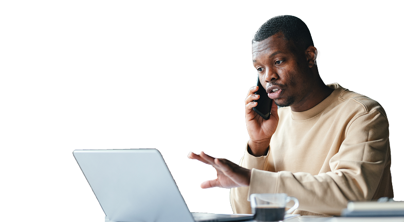 Person on the phone