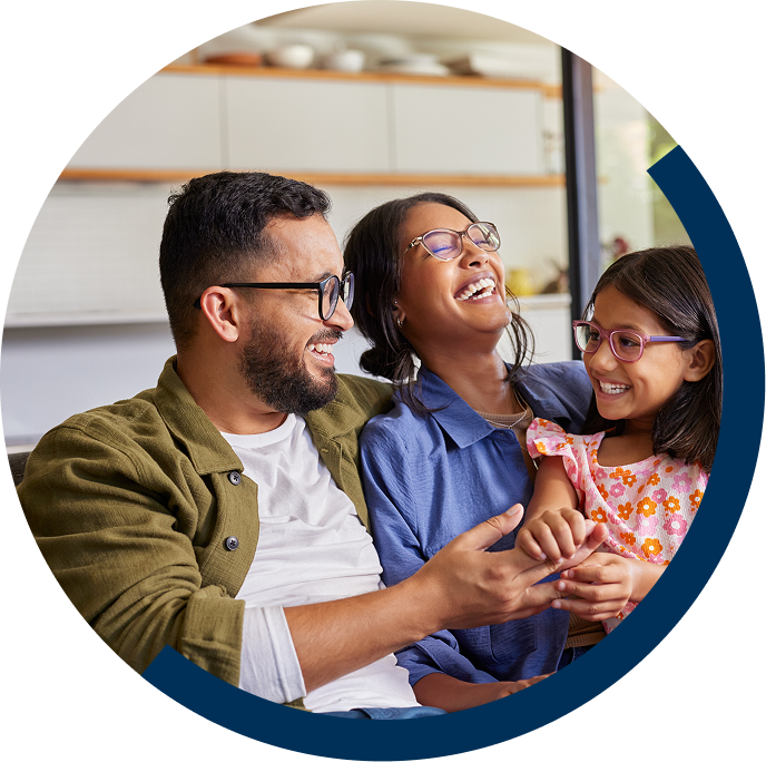 Family laughing