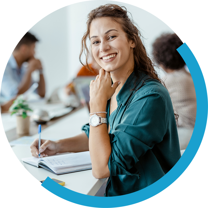 Woman smiling  