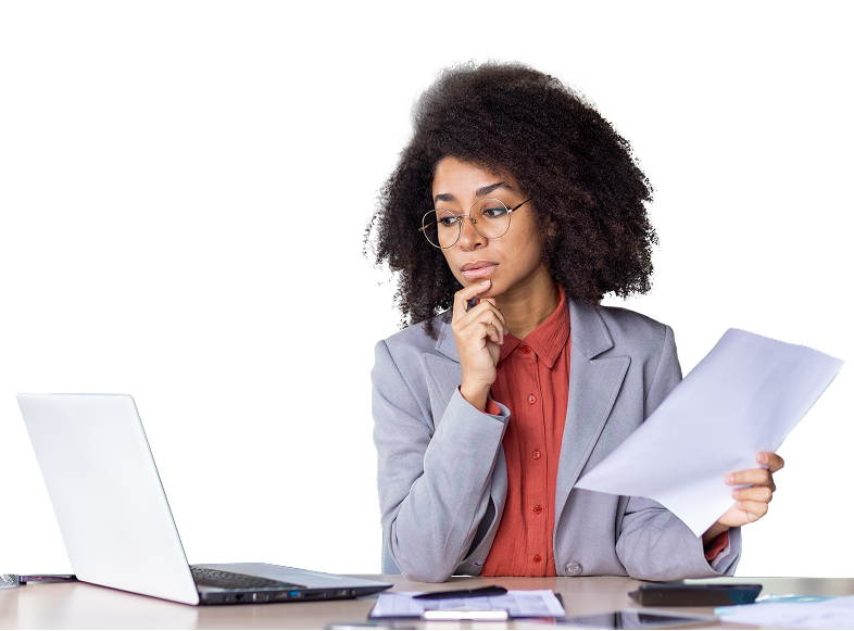 Woman on computer