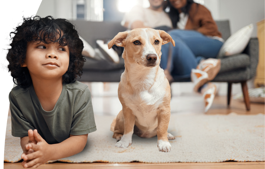 Kid with dog