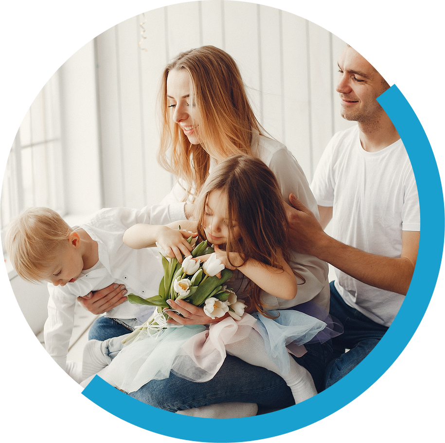 Family laughing