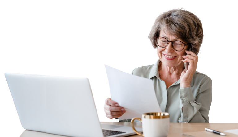 woman on computer